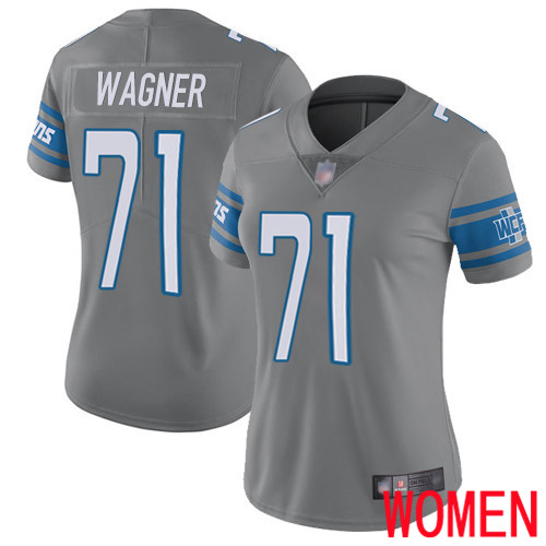 Detroit Lions Limited Steel Women Ricky Wagner Jersey NFL Football #71 Rush Vapor Untouchable